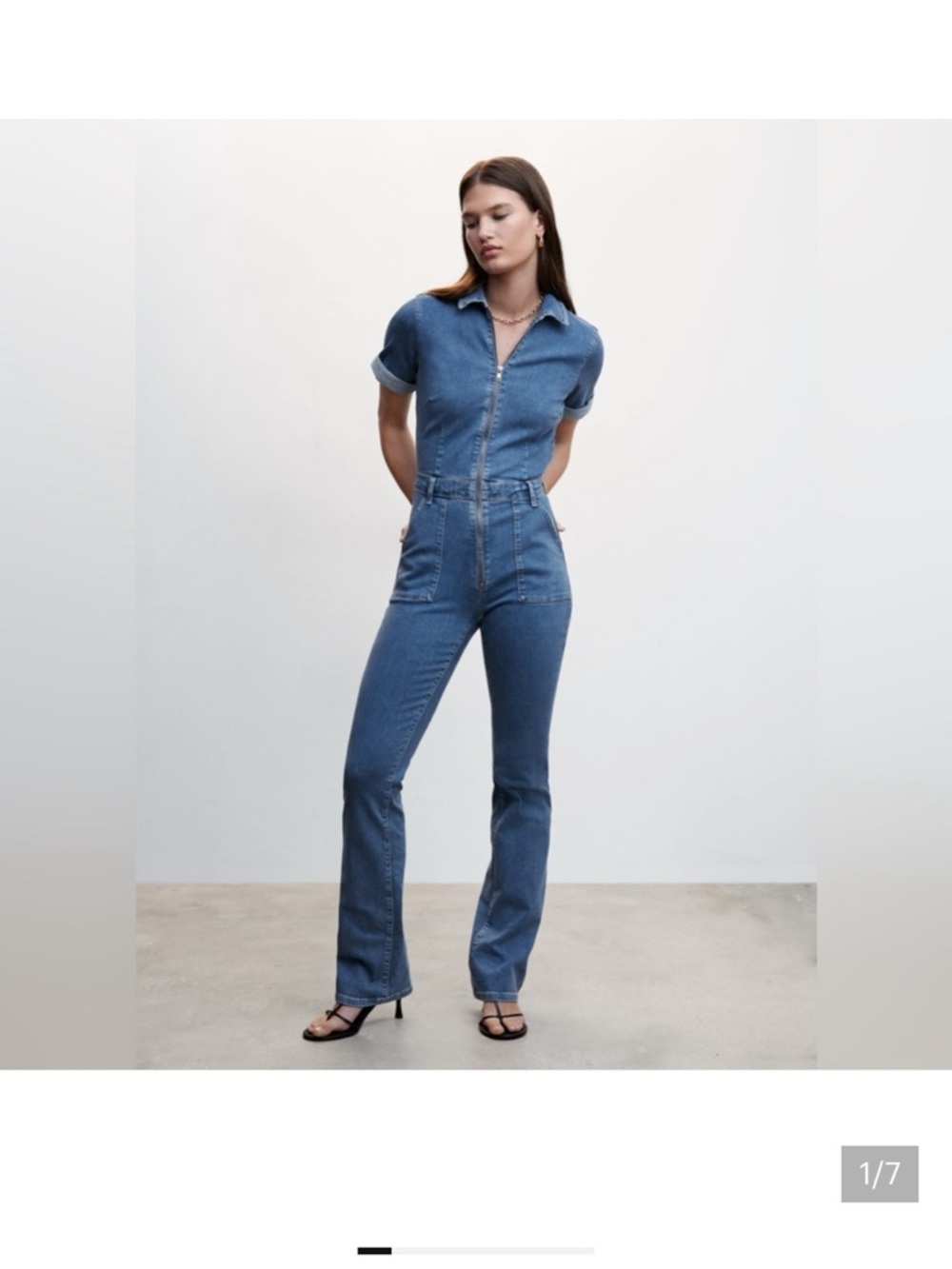 Mango denim jumpsuit